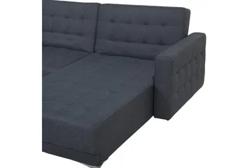 U-formad soffa med fotpall Aberdeen Grå/Silver - Grå/Silver - Möbler - Soffa - Soffgrupp