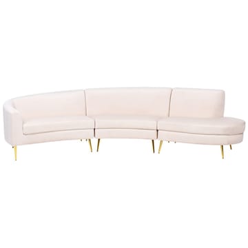 U-formad soffa Moss - Beige, guld - Möbler - Soffa - 4 sits soffa