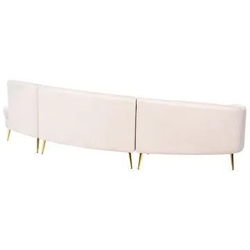 U-formad soffa Moss - Beige, guld - Möbler - Soffa - 4 sits soffa