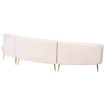 U-formad soffa Moss - Beige, guld - Möbler - Soffa - Sammetssoffa