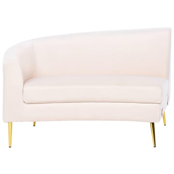 U-formad soffa Moss - Beige, guld - Möbler - Soffa - Sammetssoffa
