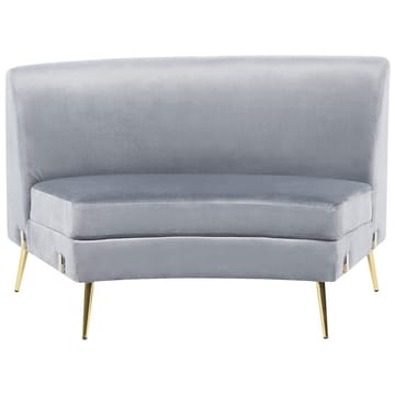 U-formad soffa Moss - Grå, guld - Möbler - Soffa - Sammetssoffa