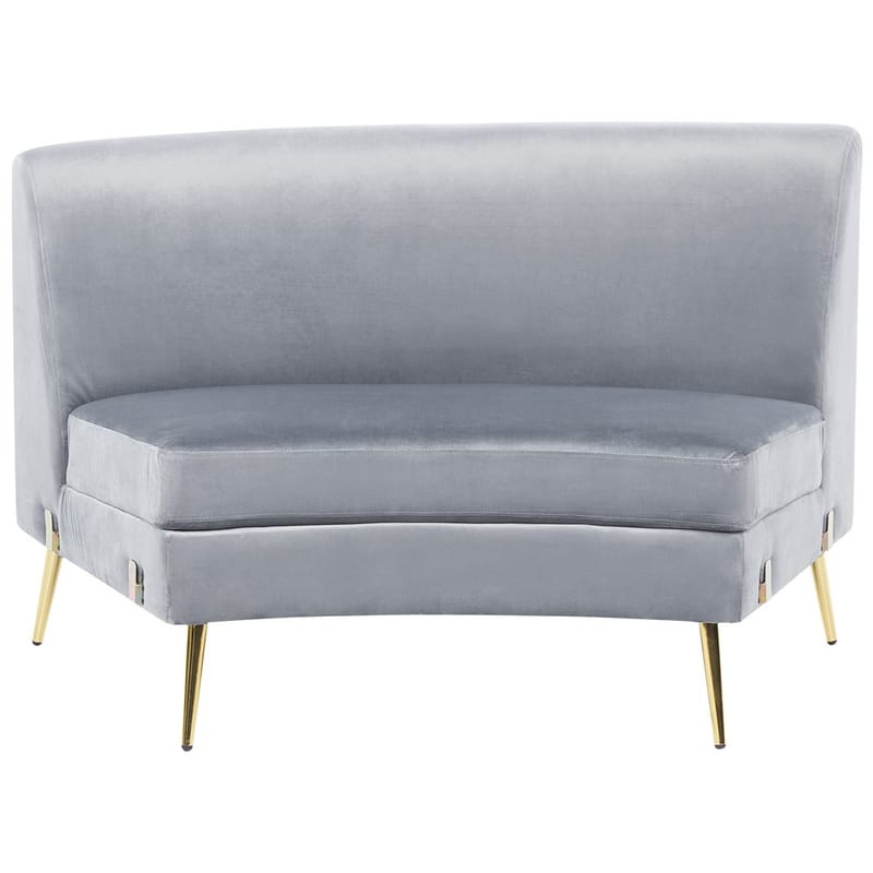 U-formad soffa Moss - Grå, guld - Möbler - Soffa - Sammetssoffa