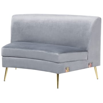 U-formad soffa Moss - Grå, guld - Möbler - Soffa - Sammetssoffa