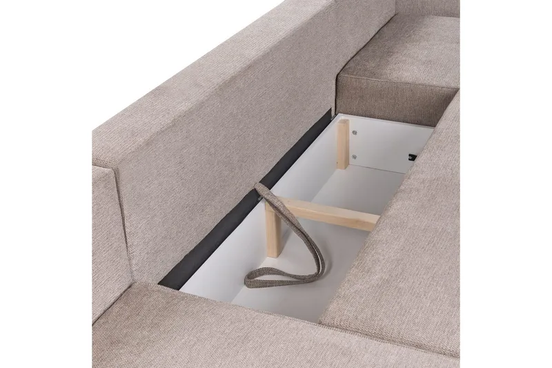 U-formad soffa Vatne Brun/Svart - Brun/Svart - Möbler - Soffa - Soffgrupp