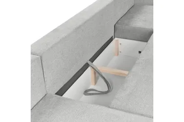 U-formad soffa Vatne Grå/svart - Grå/svart - Möbler - Soffa - Soffgrupp