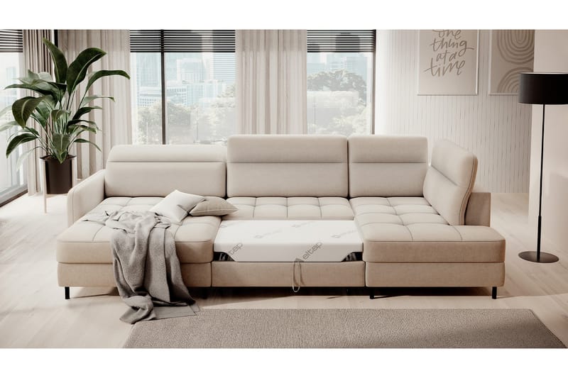Berrto Soffa med Divan och Schäslong 5-sits - Beige - Möbler - Soffa - U-soffa