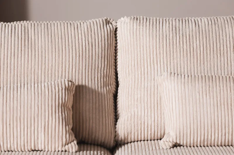 Copenhagen 5-sits Högervänd U-formad Large Soffa med Divan och Schäslong i Manchester - Beige - Möbler - Soffa - U-soffa