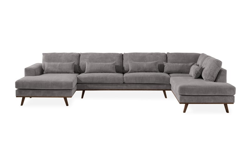Copenhagen 5-sits Högervänd U-formad Large Soffa med Divan och Schäslong i Manchester - Mörkgrå - Möbler - Soffa - U-soffa