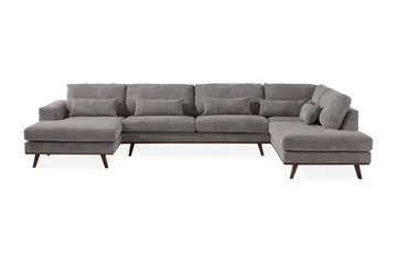 Copenhagen 5-sits Högervänd U-formad Large Soffa med Divan och Schäslong i Manchester - Mörkgrå - Möbler - Soffa - U-soffa