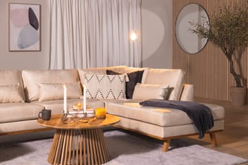 Copenhagen 5-sits Högervänd U-formad Large Soffa med Divan och Schäslong i Sammet - Beige - Möbler - Soffa - U-soffa