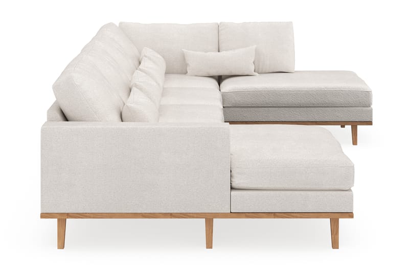 Copenhagen 5-sits Högervänd U-formad Soffa med Divan och Schäslong i Bouclé - Vit - Möbler - Soffa - U-soffa