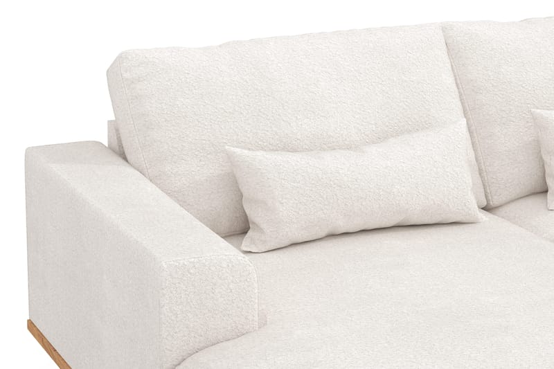 Copenhagen 5-sits Högervänd U-formad Soffa med Divan och Schäslong i Bouclé - Vit - Möbler - Soffa - U-soffa