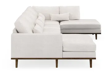 Copenhagen 5-sits Högervänd U-formad Soffa med Divan och Schäslong i Bouclé - Vit - Möbler - Soffa - U-soffa