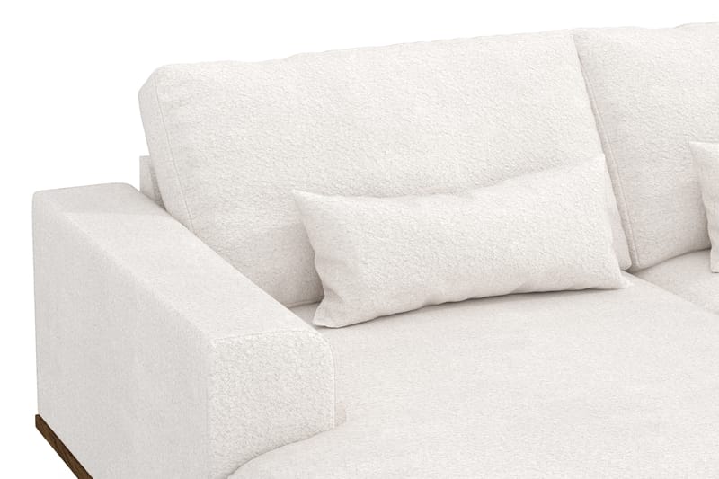Copenhagen 5-sits Högervänd U-formad Soffa med Divan och Schäslong i Bouclé - Vit - Möbler - Soffa - U-soffa
