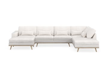 Copenhagen 5-sits Högervänd U-formad Soffa med Divan och Schäslong i Bouclé - Vit - Möbler - Soffa - U-soffa
