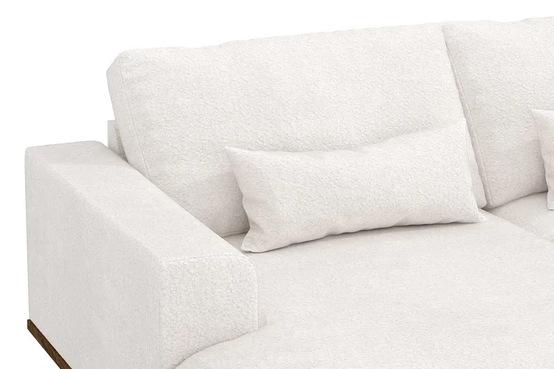 Copenhagen 5-sits Högervänd U-formad Soffa med Divan och Schäslong i Bouclé - Vit - Möbler - Soffa - U-soffa