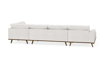 Copenhagen 5-sits Högervänd U-formad Soffa med Divan och Schäslong i Bouclé - Vit - Möbler - Soffa - U-soffa