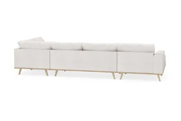Copenhagen 5-sits Högervänd U-formad Soffa med Divan och Schäslong i Bouclé - Vit - Möbler - Soffa - U-soffa