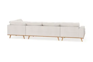 Copenhagen 5-sits Högervänd U-formad Soffa med Divan och Schäslong i Bouclé - Vit - Möbler - Soffa - U-soffa
