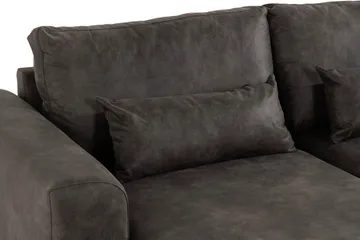Copenhagen 5-sits Högervänd U-formad Soffa med Divan och Schäslong i Konstläder - Mörkgrå - Möbler - Soffa - U-soffa