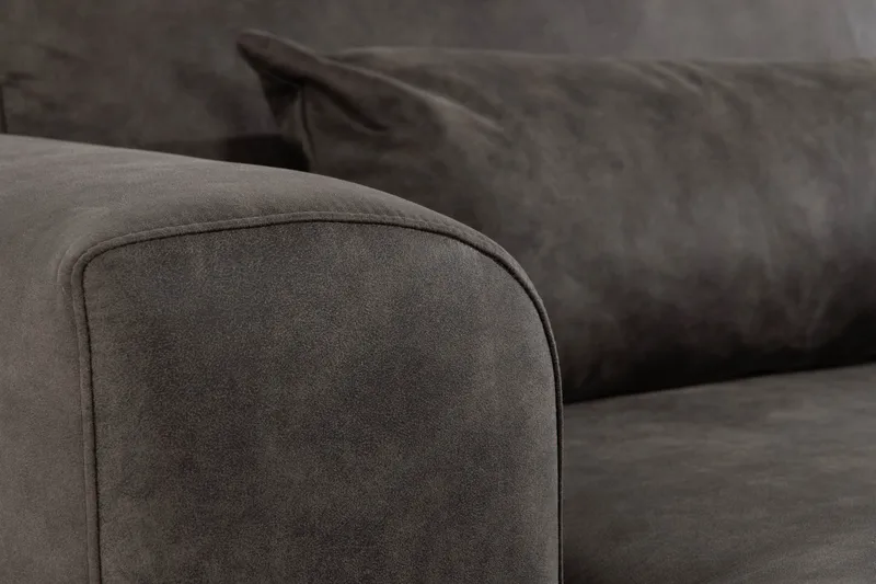 Copenhagen 5-sits Högervänd U-formad Soffa med Divan och Schäslong i Konstläder - Mörkgrå - Möbler - Soffa - U-soffa
