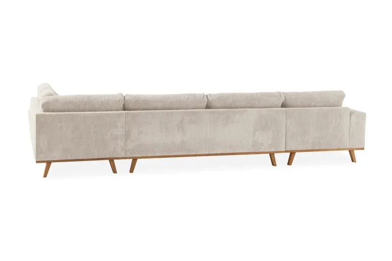 Copenhagen 5-sits Högervänd U-formad Soffa med Divan och Schäslong i Manchester - Beige - Möbler - Soffa - U-soffa