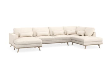 Copenhagen 5-sits Högervänd U-formad Soffa med Divan och Schäslong i Manchester - Beige - Möbler - Soffa - U-soffa