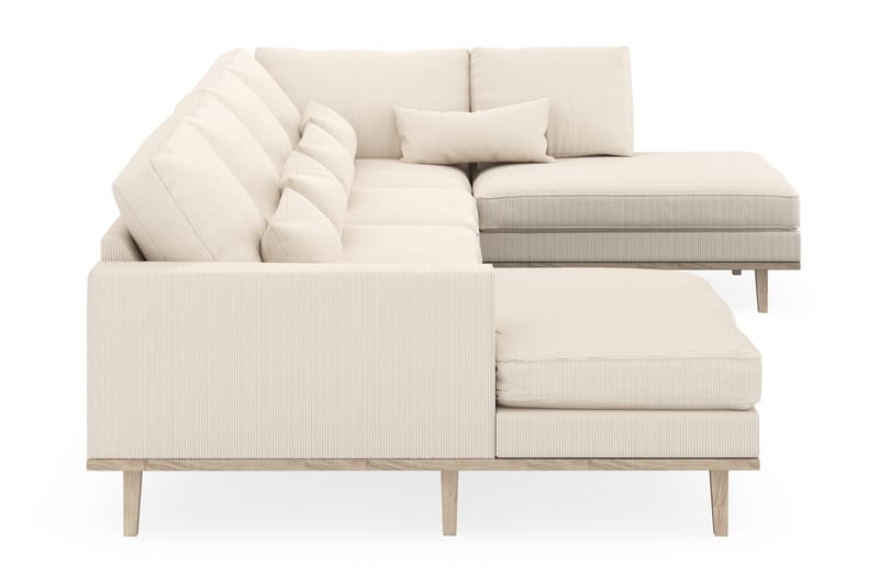 Copenhagen 5-sits Högervänd U-formad Soffa med Divan och Schäslong i Manchester - Beige - Möbler - Soffa - U-soffa