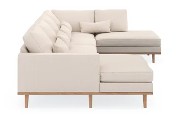Copenhagen 5-sits Högervänd U-formad Soffa med Divan och Schäslong i Manchester - Beige - Möbler - Soffa - U-soffa