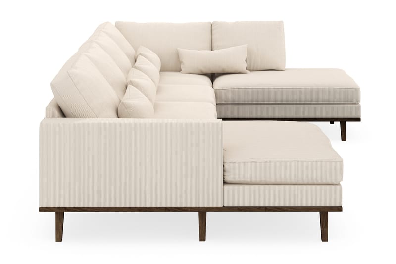 Copenhagen 5-sits Högervänd U-formad Soffa med Divan och Schäslong i Manchester - Beige - Möbler - Soffa - U-soffa