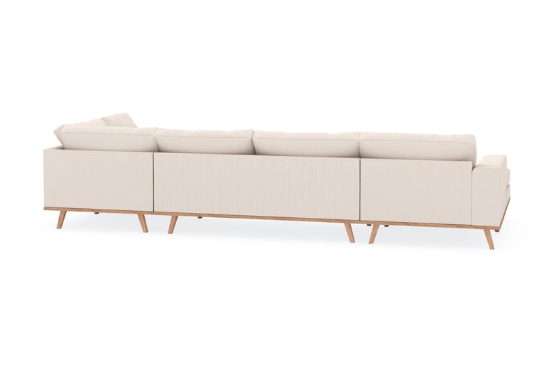 Copenhagen 5-sits Högervänd U-formad Soffa med Divan och Schäslong i Manchester - Beige - Möbler - Soffa - U-soffa