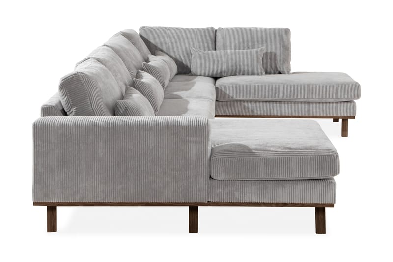 Copenhagen 5-sits Högervänd U-formad Soffa med Divan och Schäslong i Manchester - Ljusgrå - Möbler - Soffa - U-soffa