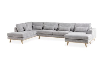 Copenhagen 5-sits Högervänd U-formad Soffa med Divan och Schäslong i Manchester - Ljusgrå - Möbler - Soffa - U-soffa