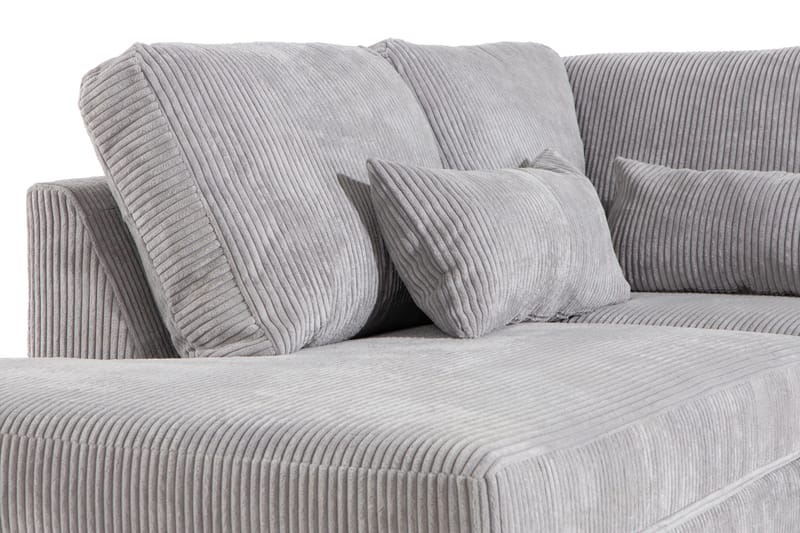 Copenhagen 5-sits Högervänd U-formad Soffa med Divan och Schäslong i Manchester - Ljusgrå - Möbler - Soffa - U-soffa