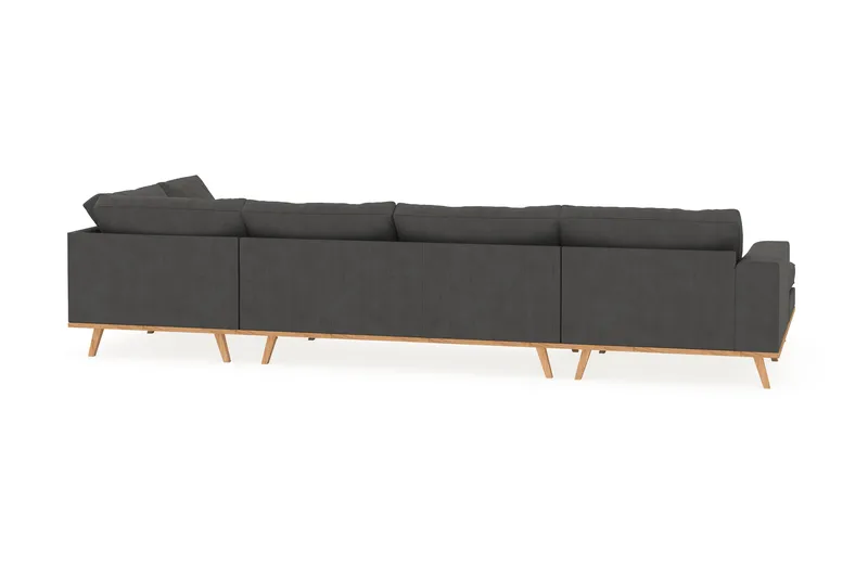 Copenhagen 5-sits Högervänd U-formad Soffa med Divan och Schäslong i Manchester - Mörkgrå - Möbler - Soffa - U-soffa