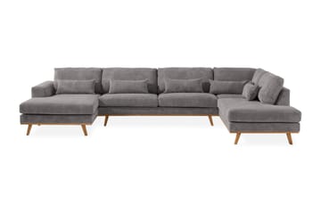 Copenhagen 5-sits Högervänd U-formad Soffa med Divan och Schäslong i Manchester - Mörkgrå - Möbler - Soffa - U-soffa