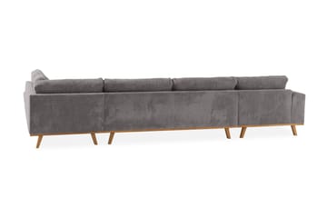 Copenhagen 5-sits Högervänd U-formad Soffa med Divan och Schäslong i Manchester - Mörkgrå - Möbler - Soffa - U-soffa