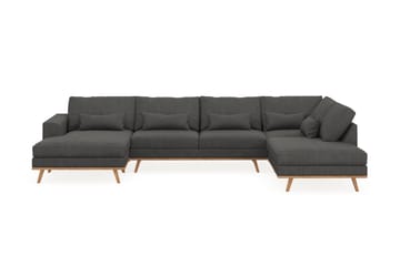 Copenhagen 5-sits Högervänd U-formad Soffa med Divan och Schäslong i Manchester - Mörkgrå - Möbler - Soffa - U-soffa