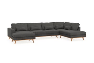 Copenhagen 5-sits Högervänd U-formad Soffa med Divan och Schäslong i Manchester - Mörkgrå - Möbler - Soffa - U-soffa