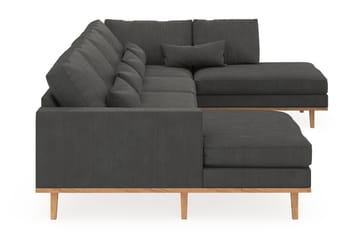 Copenhagen 5-sits Högervänd U-formad Soffa med Divan och Schäslong i Manchester - Mörkgrå - Möbler - Soffa - U-soffa