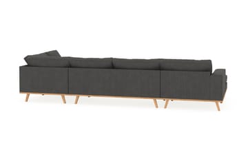Copenhagen 5-sits Högervänd U-formad Soffa med Divan och Schäslong i Manchester - Mörkgrå - Möbler - Soffa - U-soffa