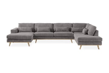 Copenhagen 5-sits Högervänd U-formad Soffa med Divan och Schäslong i Manchester - Mörkgrå - Möbler - Soffa - U-soffa
