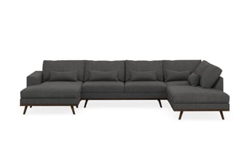 Copenhagen 5-sits Högervänd U-formad Soffa med Divan och Schäslong i Manchester - Mörkgrå - Möbler - Soffa - U-soffa