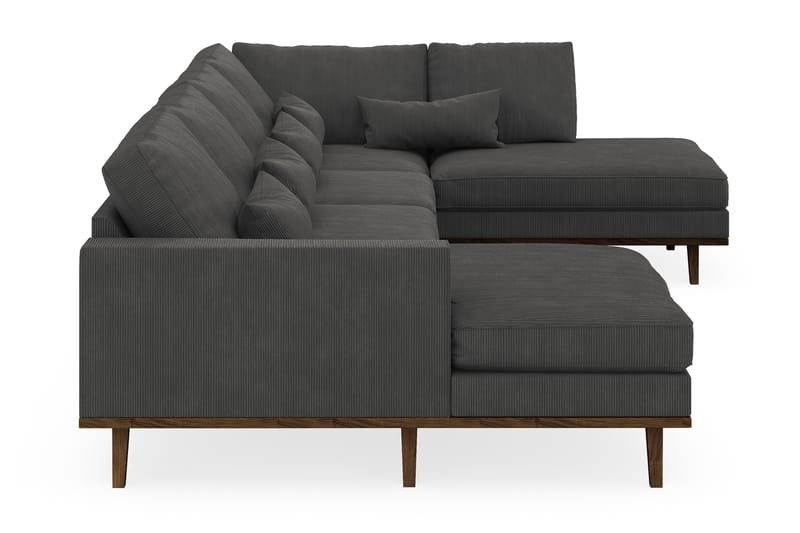 Copenhagen 5-sits Högervänd U-formad Soffa med Divan och Schäslong i Manchester - Mörkgrå - Möbler - Soffa - U-soffa