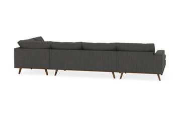 Copenhagen 5-sits Högervänd U-formad Soffa med Divan och Schäslong i Manchester - Mörkgrå - Möbler - Soffa - U-soffa