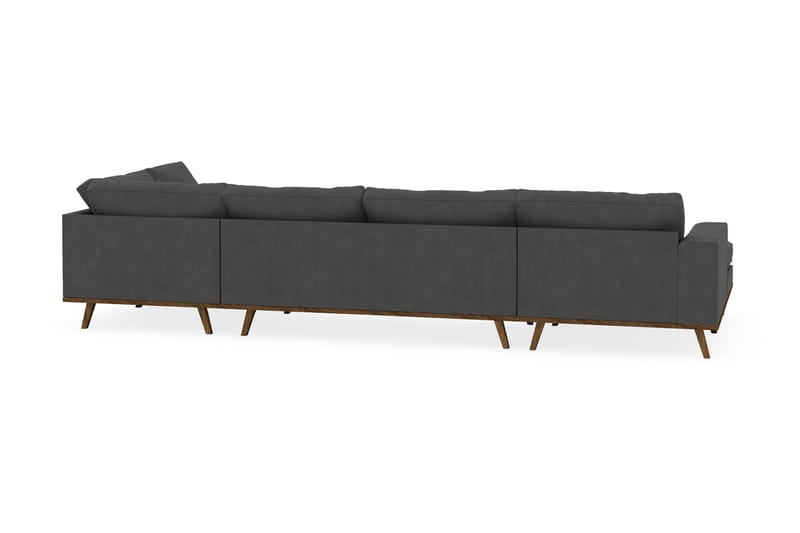 Copenhagen 5-sits Högervänd U-formad Soffa med Divan och Schäslong i Manchester - Mörkgrå - Möbler - Soffa - U-soffa