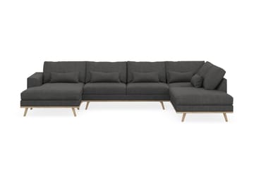 Copenhagen 5-sits Högervänd U-formad Soffa med Divan och Schäslong i Manchester - Mörkgrå - Möbler - Soffa - U-soffa