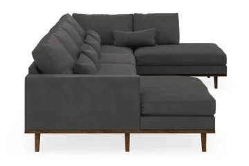 Copenhagen 5-sits Högervänd U-formad Soffa med Divan och Schäslong i Manchester - Mörkgrå - Möbler - Soffa - U-soffa