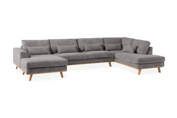 Copenhagen 5-sits Högervänd U-formad Soffa med Divan och Schäslong i Manchester - Mörkgrå - Möbler - Soffa - U-soffa